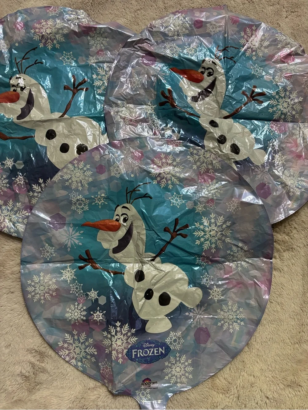 Disney Frozen Olaf Blue Round Mylar Balloon by